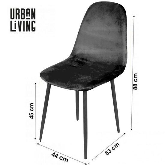 URBAN LIVING velveta krēsls 44x53x88cm